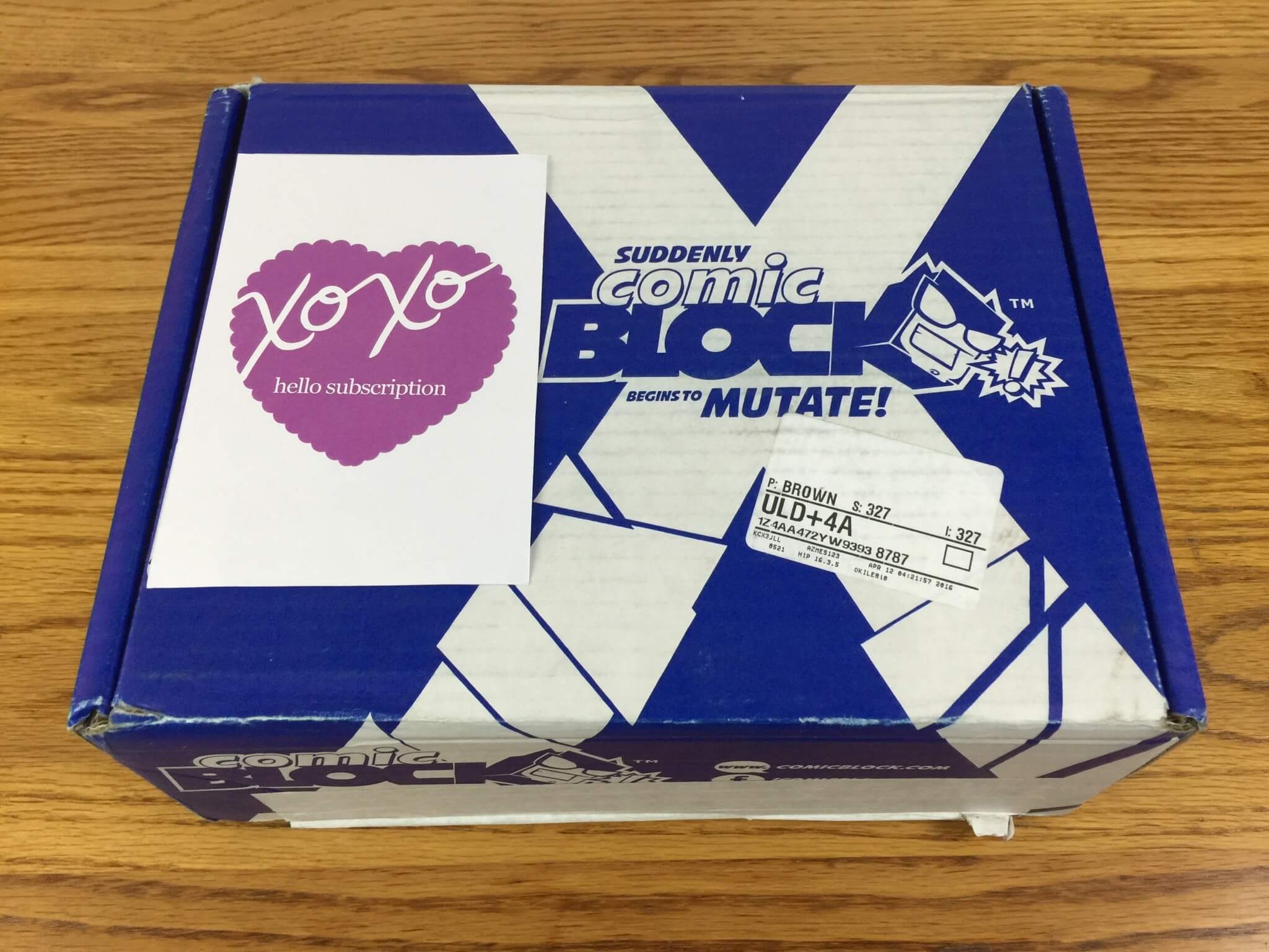 Comic Block Subscription Box Review & Coupon March 2016 Hello