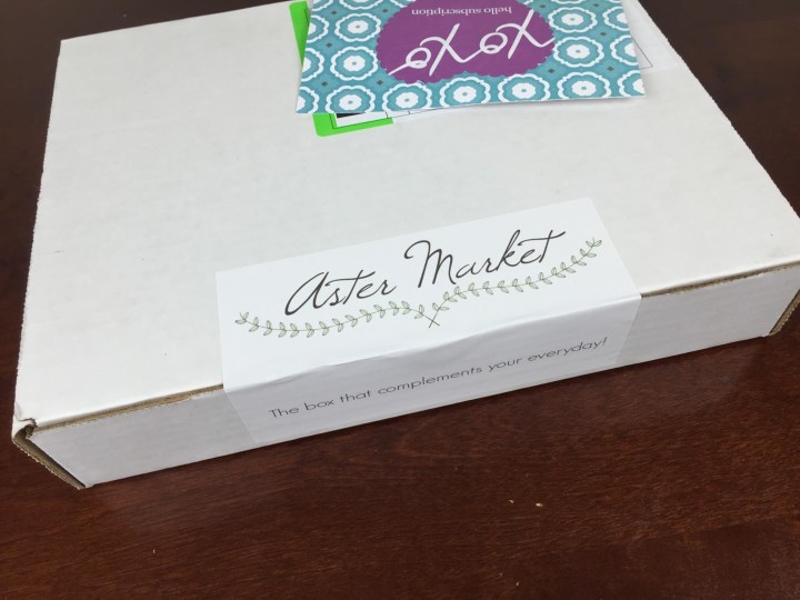 Aster Market Box April 2016 box