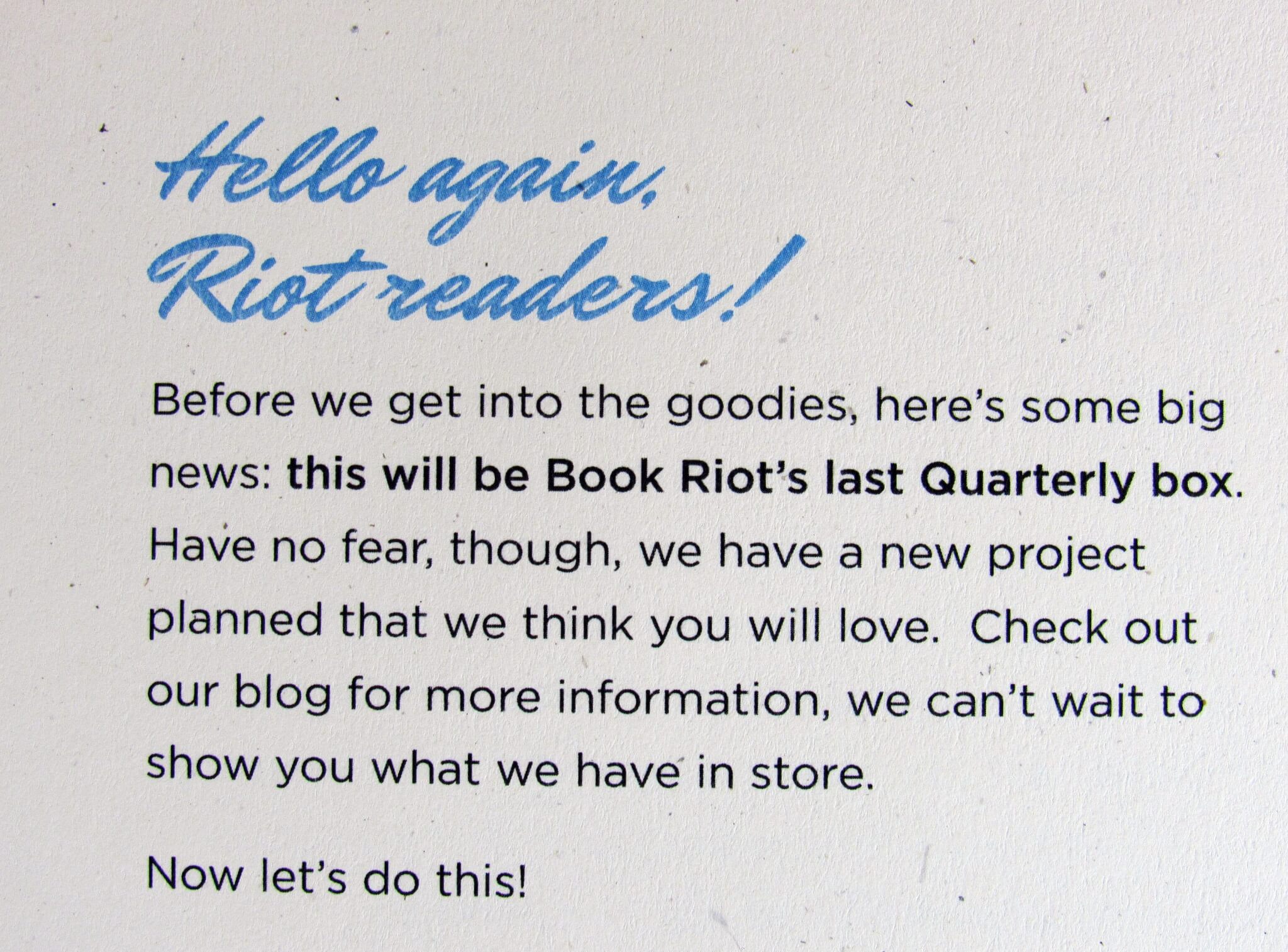 Book Riot #BKR10 Quarterly Subscription Review - Hello Subscription