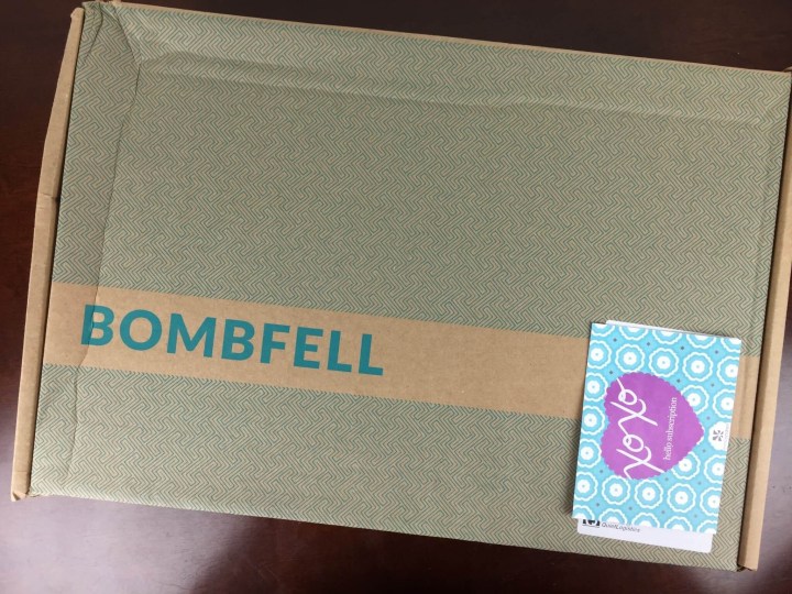 Bombfell Box April 2016 box