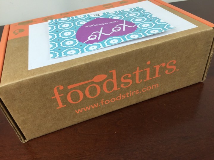 Foodstirs Box April 2016 box