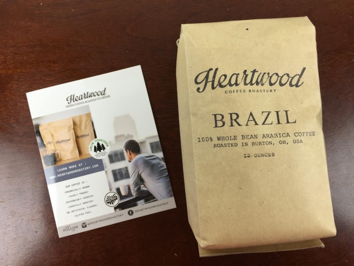 Heartwood Coffee Club Box April 2016 review