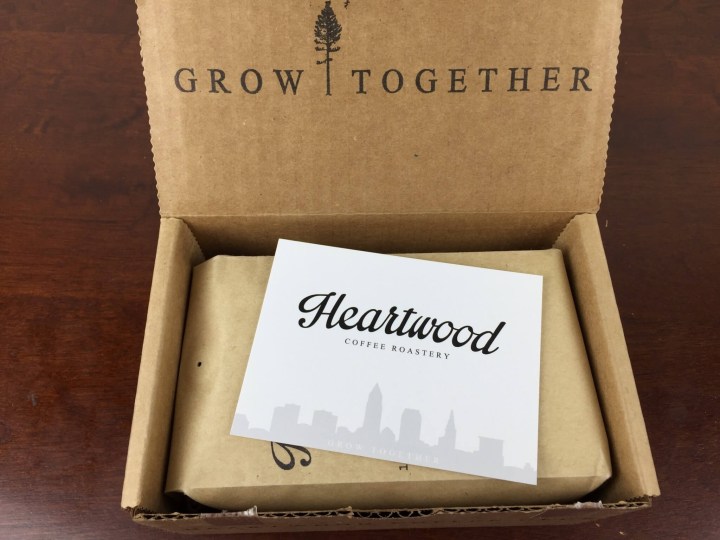 Heartwood Coffee Club Box April 2016 unboxing