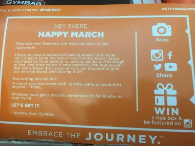Gymbag March 2016 Subscription Box Review & Coupon