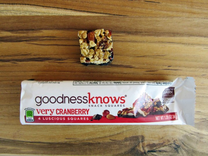 Goodness Knows Very Cranberry Snack Squares