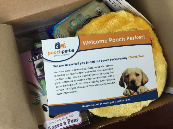 Pooch Perks Box April 2016 unboxed