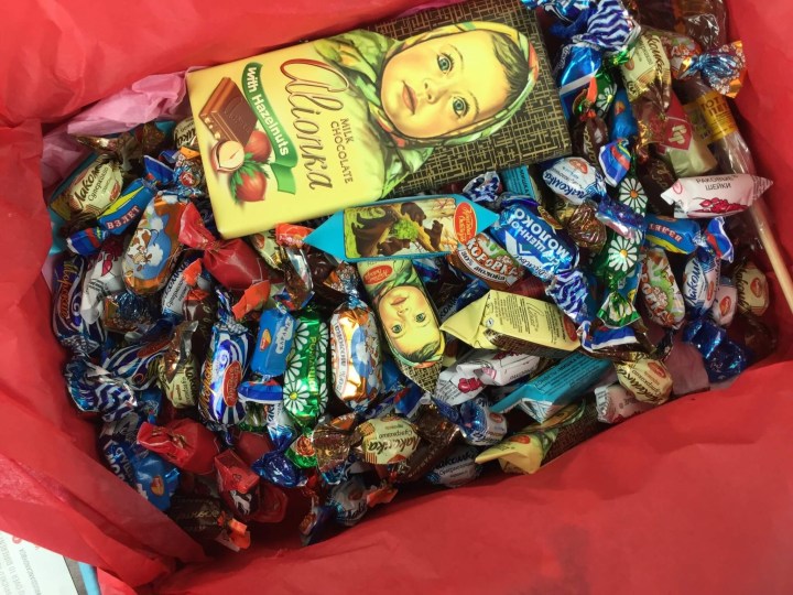 Russian Candy Box April 2016 unboxed