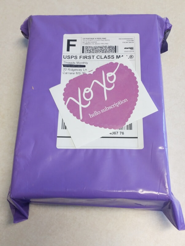 Threads monthly april 2016 subscription box review coupon hello