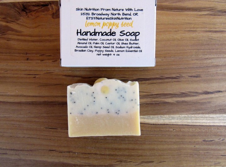 Skin Nutriotn From Nature with Love Lemon Poppy Seed Handmade Soap