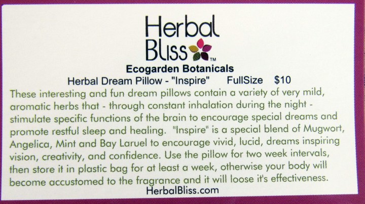 Ecogard4en Botanicals Herbal Dream Pillow "Inspire"