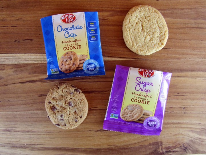 Enjoy Life Chocolate Chip Cookie and Enjoy Life Sugar Crisp Cookie