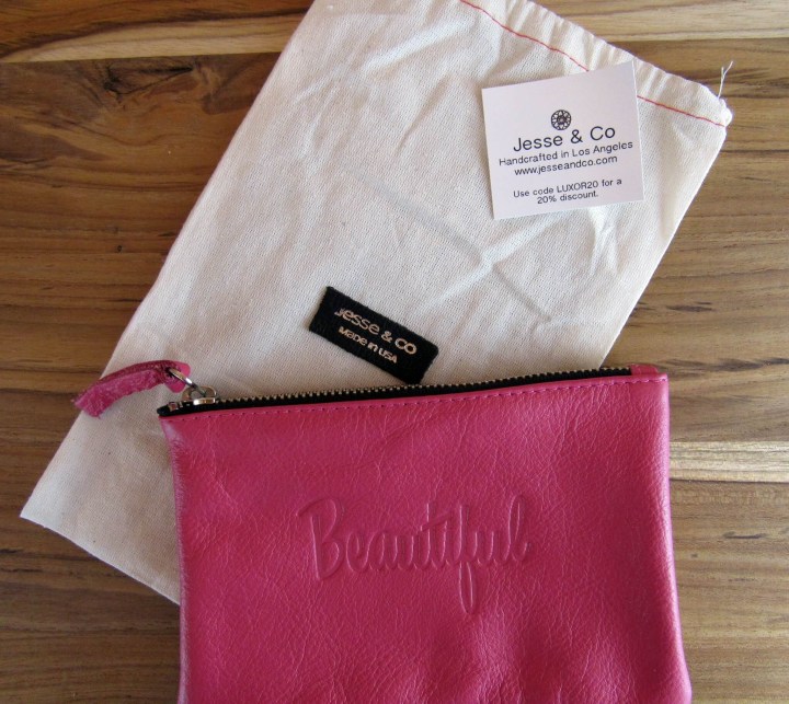 JESSE & CO. Genuine Leather "Beautiful" Word Pouch