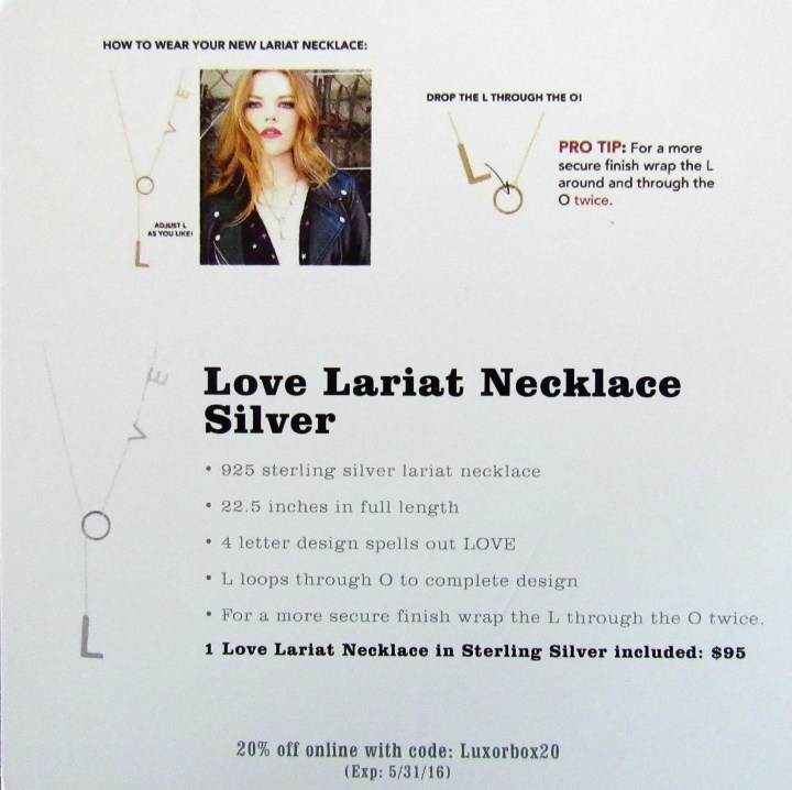Adornia Love Lariat Necklace - Silver