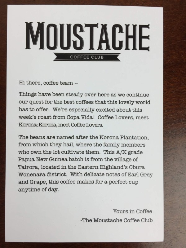 Moustache Coffee Box May 2016 (1)