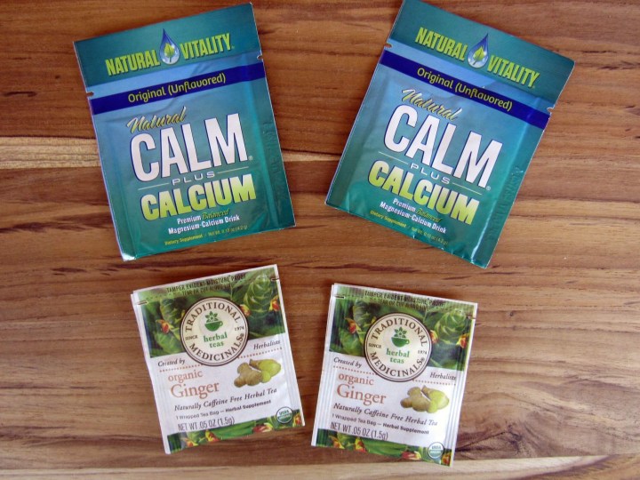 Natural Vitality Calm plus calcium Drink and Traditional Medicinals Organic Ginger