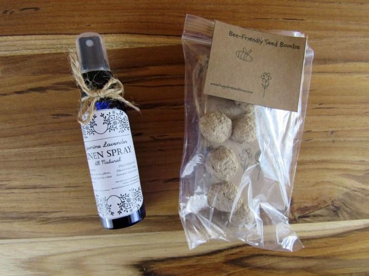 Jasmine Lavender Linen Spray and Bee Friendly Seed Bombs
