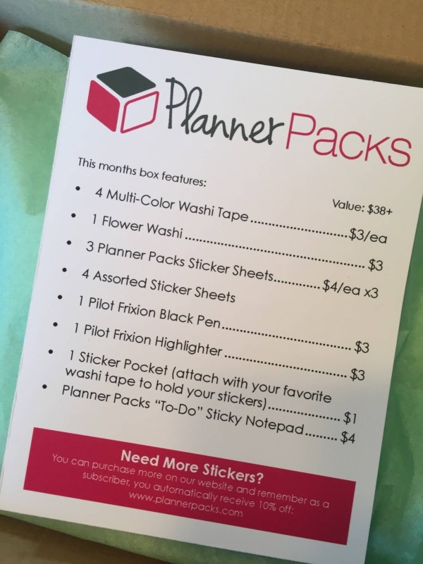 Planner Packs May 2016 box