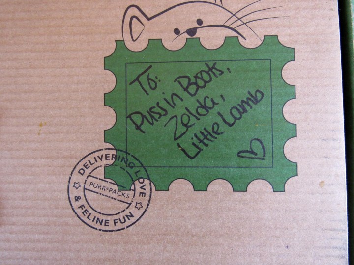 Your kitties names are on the box!