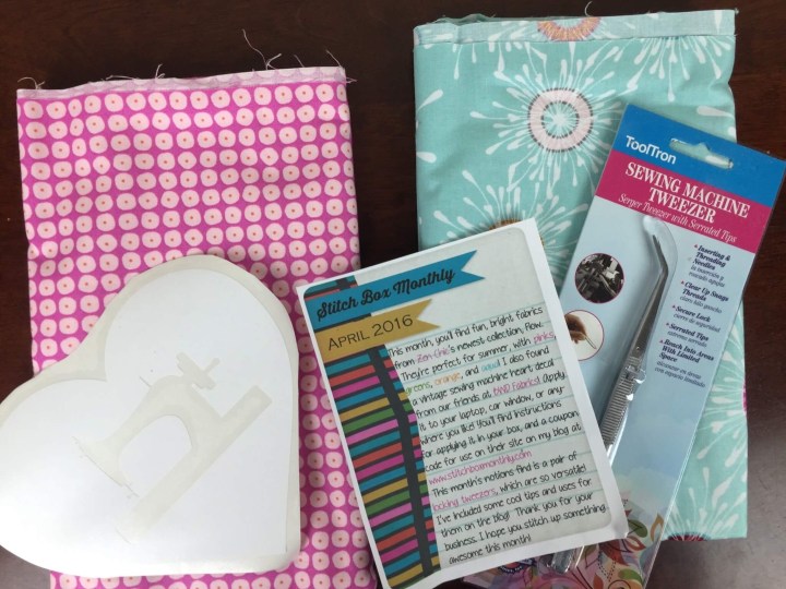 Stitch Box Monthly April 2016 review