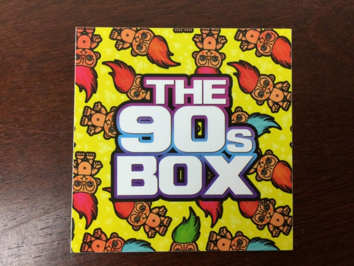The 90s Box April 2016 Box