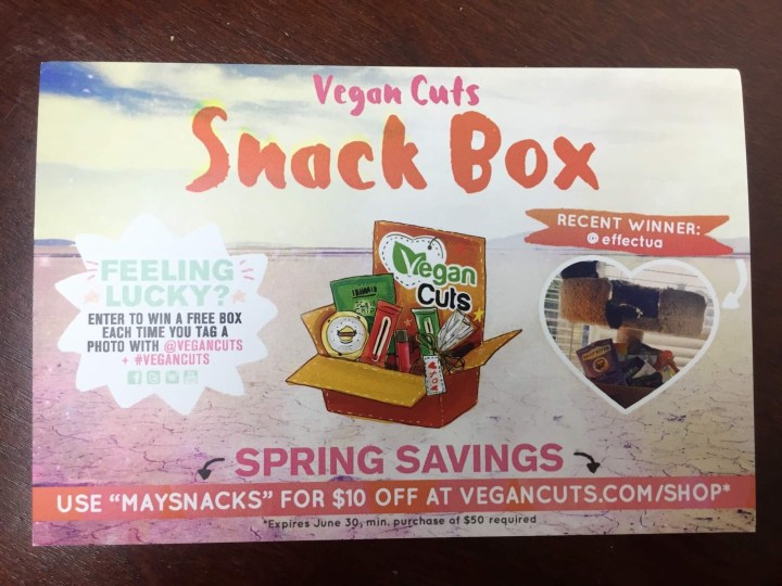 Vegan Cuts Snack Box May 2016 (1)