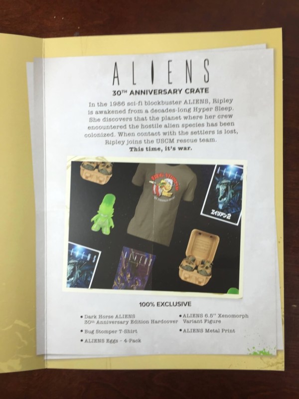 loot crate aliens limited edition box folder