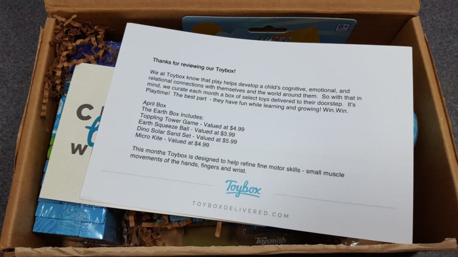 Toybox Subscription Box Review & Coupon April 2016 Hello Subscription