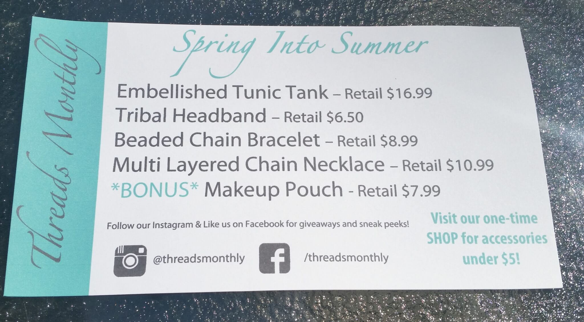 Threads Monthly June 2016 Subscription Box Review & Coupon Hello
