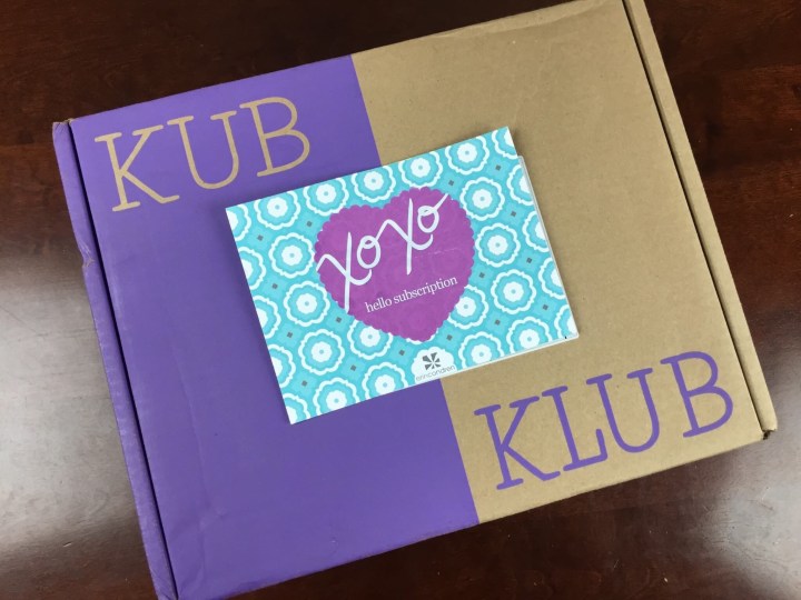 Kub Klub June 2016 box