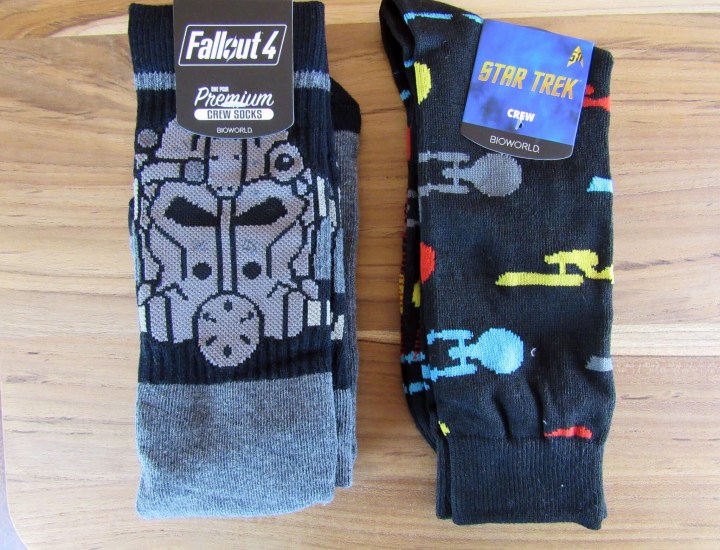 Exclusive Fallout 4 gas Mask Socks and Exclusive StarTrek Enterprise Socks