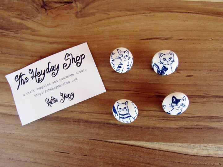 Fabric Covered Buttons by The Heyday Shop