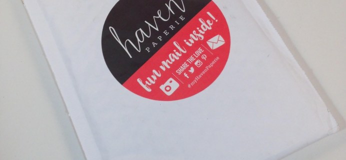 Haven Paperie June 2016 Subscription Review