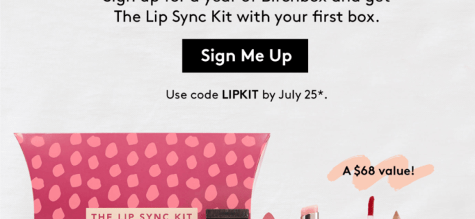 Free Gift with Birchbox Subscription – Lip Sync Kit for 12-Months, Marcelle Micellar for 1!