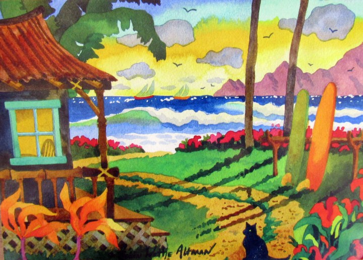 My Island Paradise Print by Robin-Wethe Altman