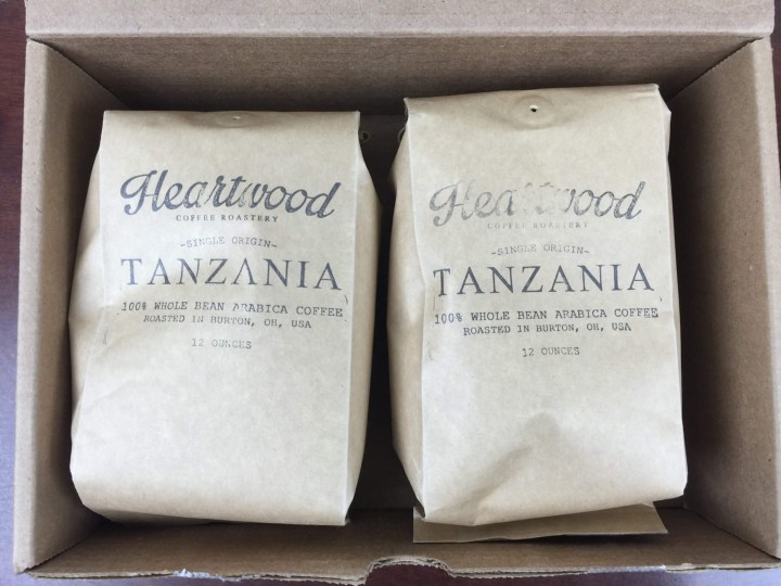 Heartwood Coffee Club July 2016 unboxed