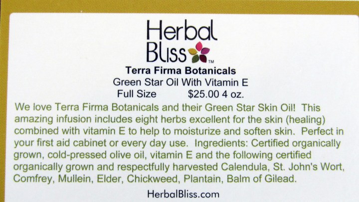 Green Star Oil with Vitamin E