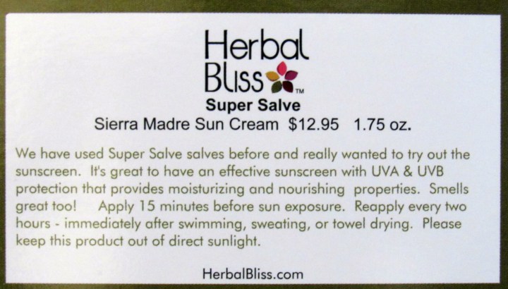Sierra Madre Sun Cream