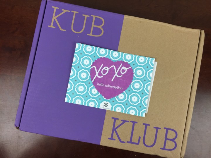 Kub Klub July 2016 box