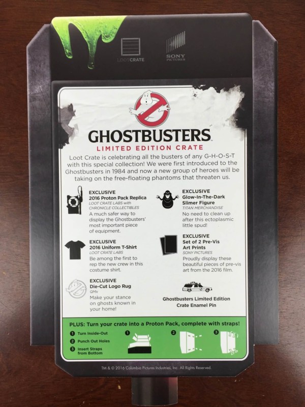Loot Crate GHOSTBUSTERS Limited Edition Box July 2016 unboxed