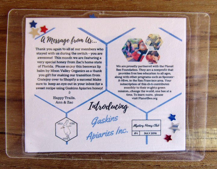 Information Card - Front