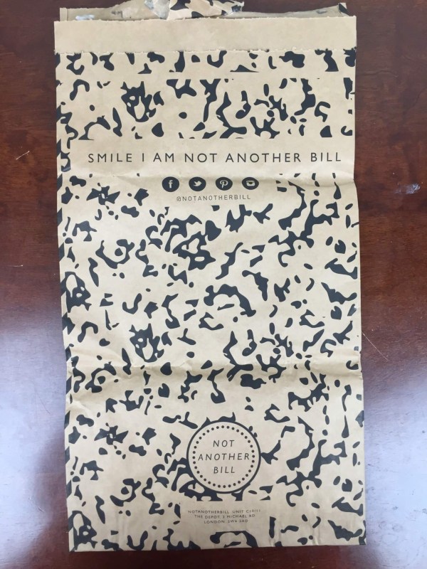 Not Another Bill July 2016 unboxing