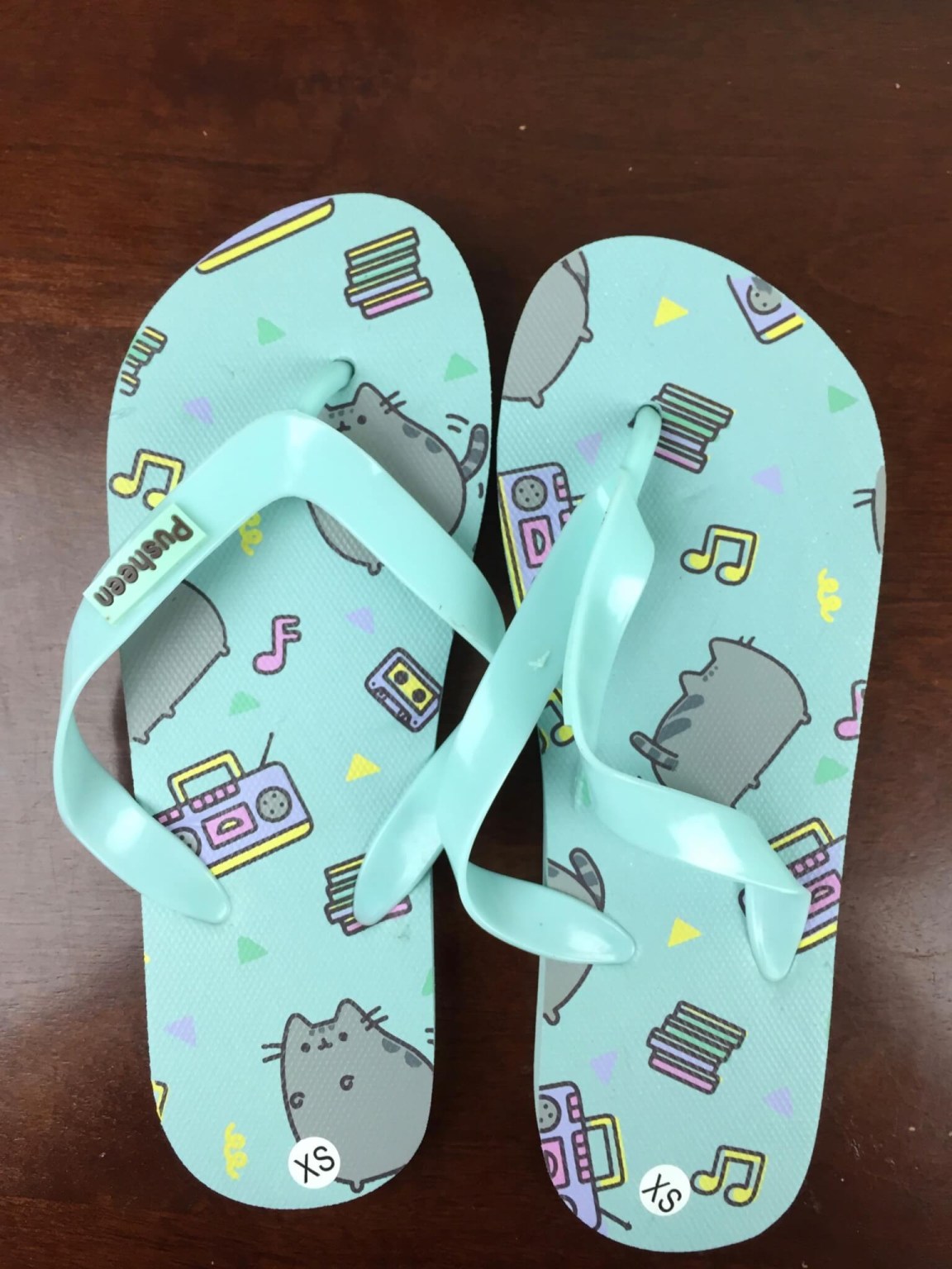 pusheen flip flops