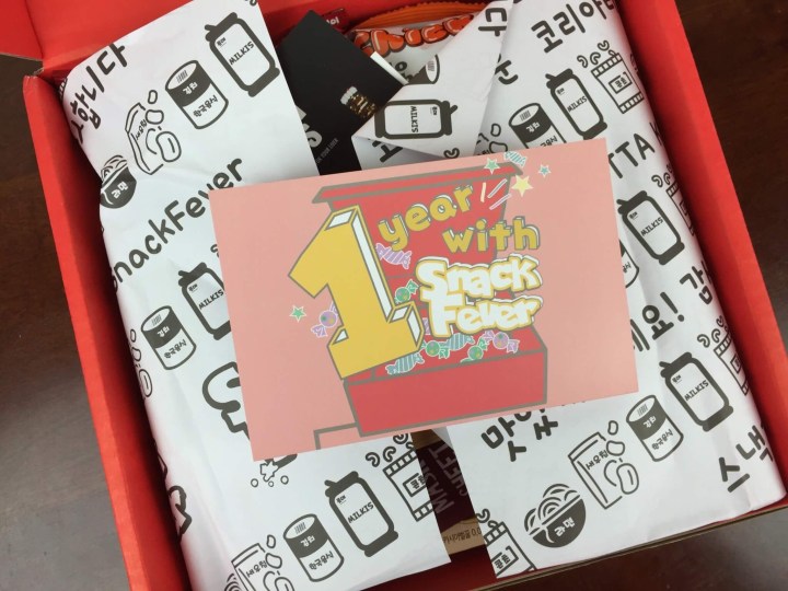 Snack Fever Anniversary Box July 2016 unboxing