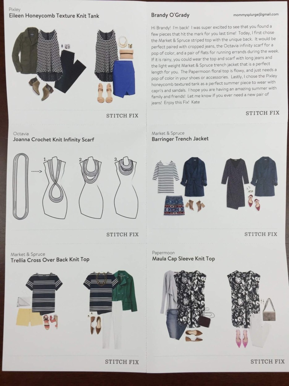 Stitch Fix August 2016 Review Hello Subscription
