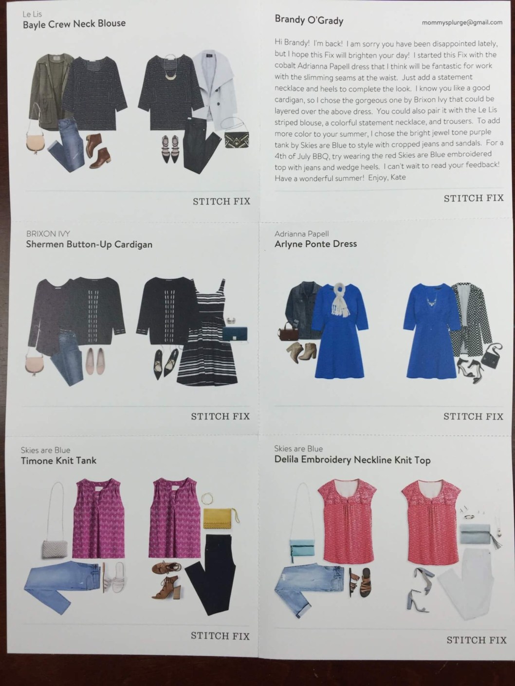 Stitch Fix July 2016 Review Hello Subscription