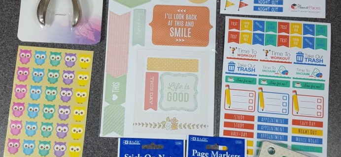 Planner Packs July 2016 Subscription Box Review & Coupon
