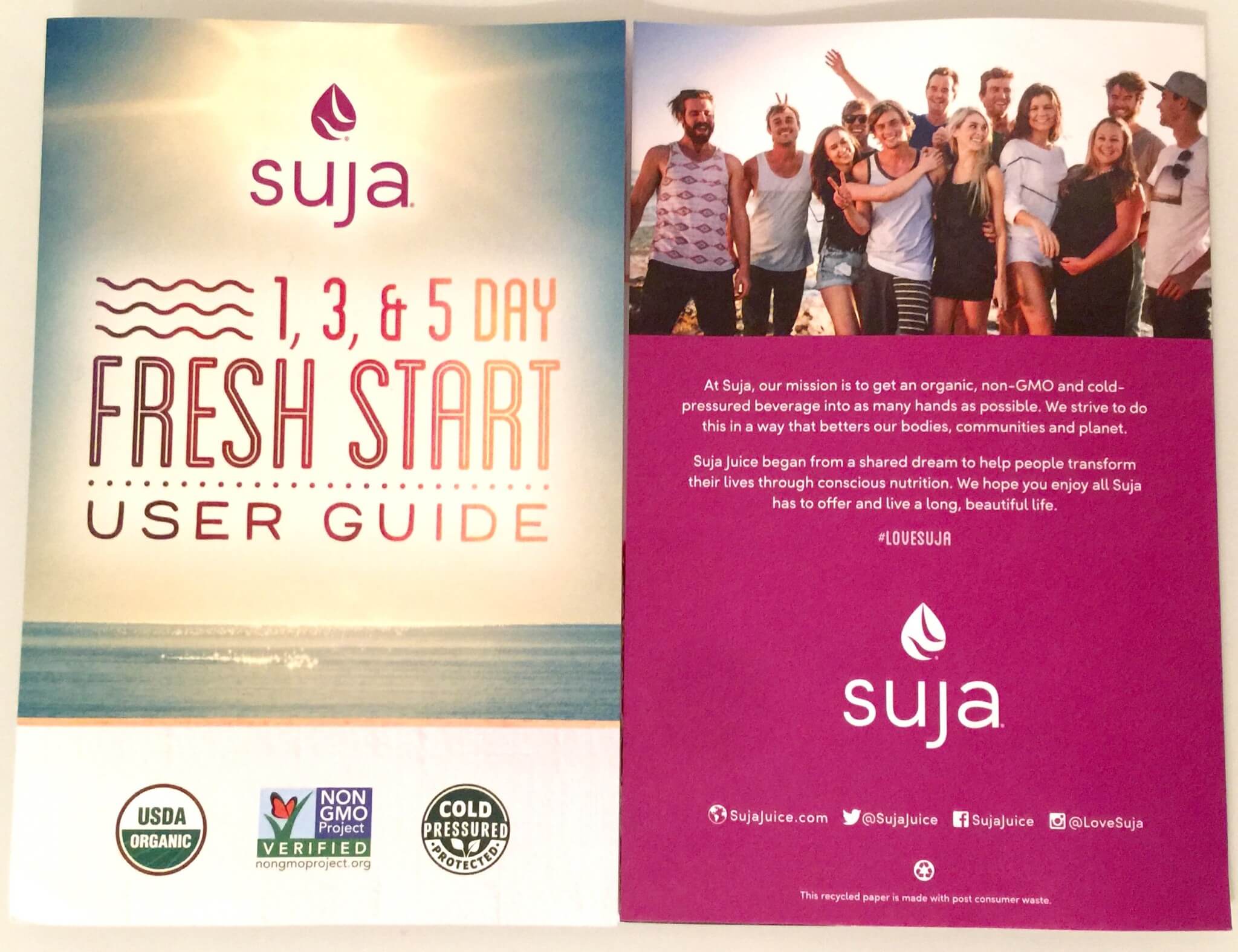 Suja Juice Core Fresh Start Box Review Hello Subscription