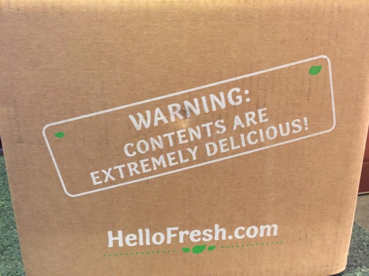 Hello Fresh Veggie Box August 2016 box