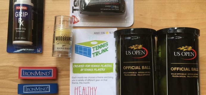 Tennis Trunk August 2016 Subscription Box Review & Coupon