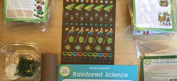 Green Kid Crafts August 2016 Rainforest Science Subscription Box Review + Coupon